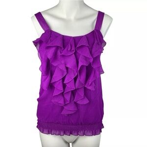 Boston Proper Ruffle Front Blouse- Sz 2